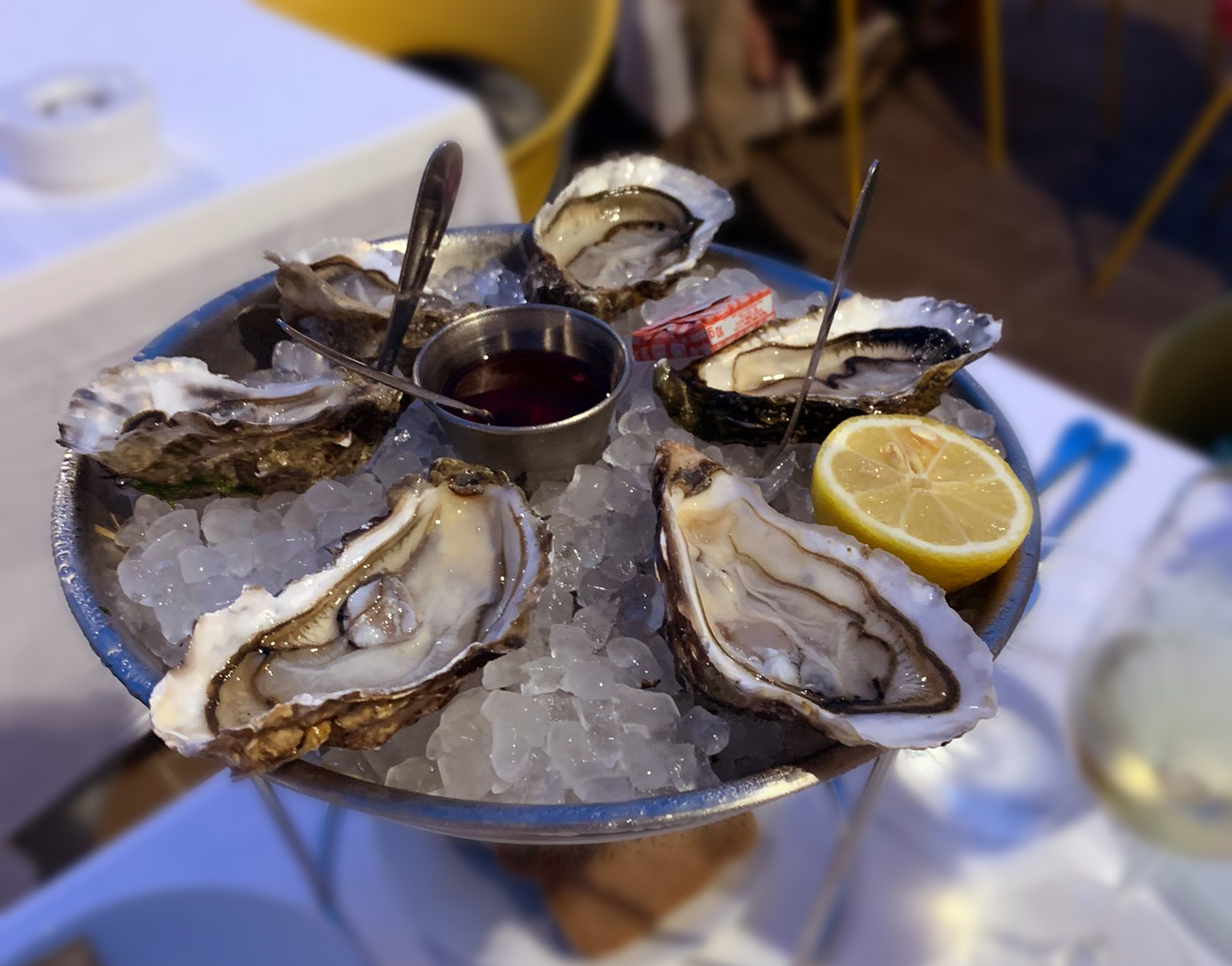 Les huîtres au Restaurant La Perle, restaurant de fruits de mer et poissons à Cannes