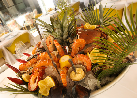 Restaurant La Perle, restaurant de fruits de mer et poissons à Cannes - plateau de fruits de mer