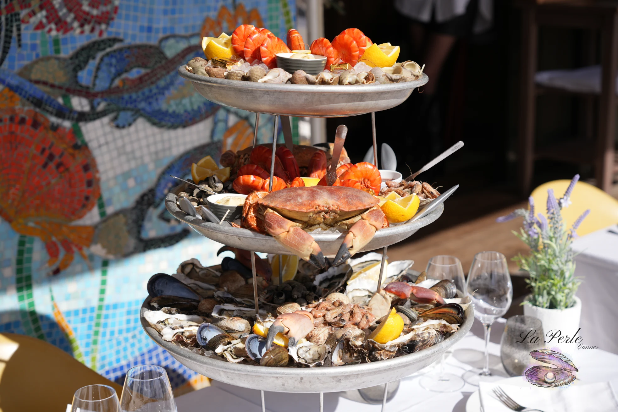 Restaurant La Perle, Cannes, poissons, fruits de mer, crustacés