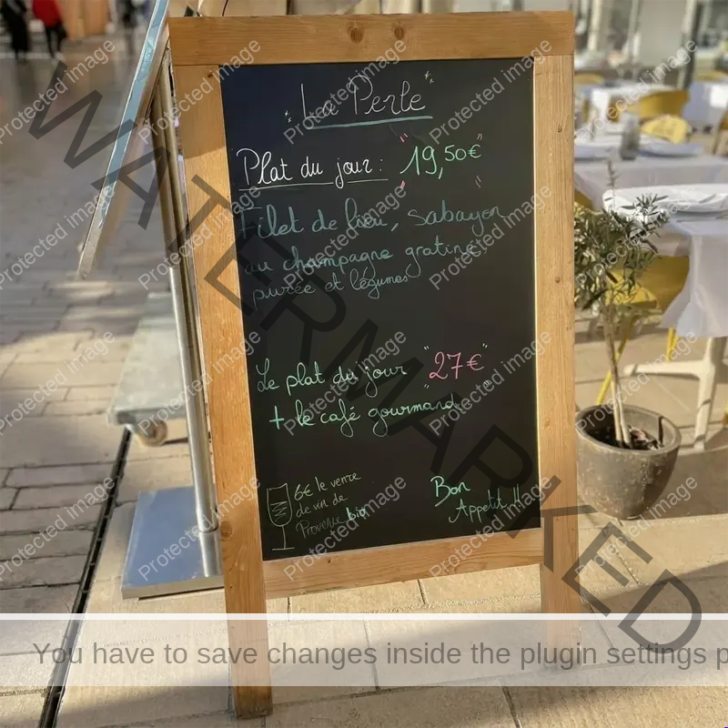 Menu au restaurant La Perle à Cannes